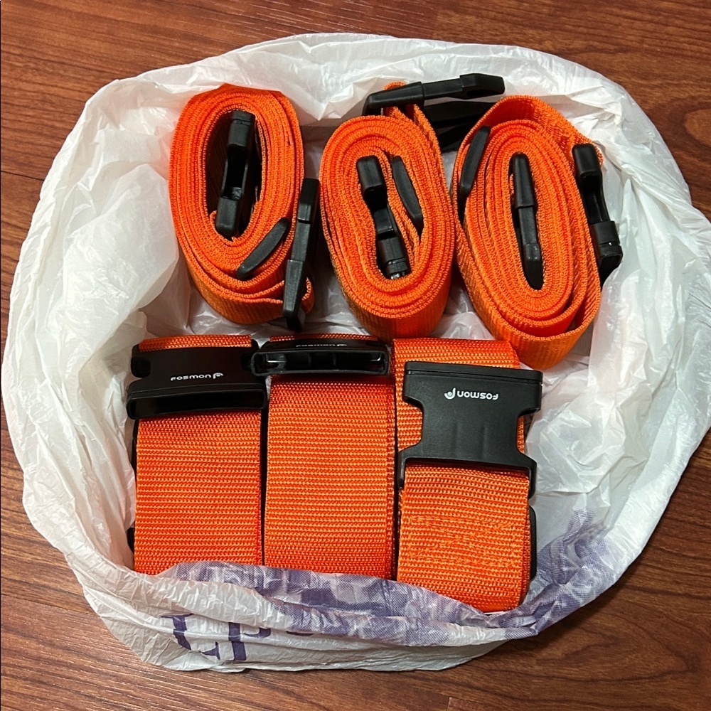 Luggage Straps Bundle of 6pcs Orange